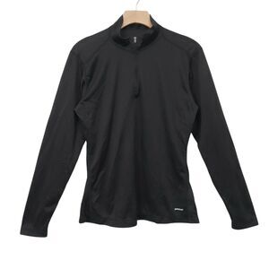 Patagonia Capilene Base Layer  Womens XL Black Thermal 1/4 Zip Pullover Hiking